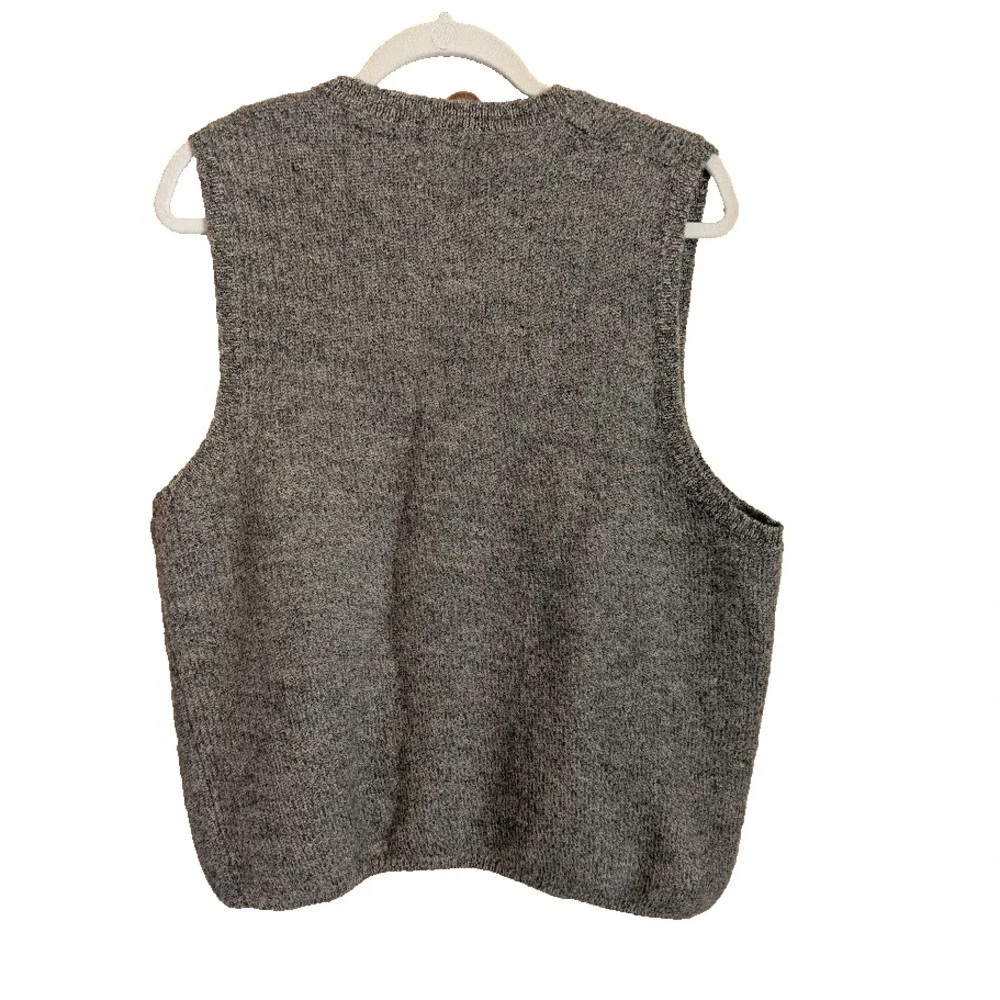 J Crew Oarsman Mens XL Button Sweater Vest 100% Wool Academia Old Money Preppy